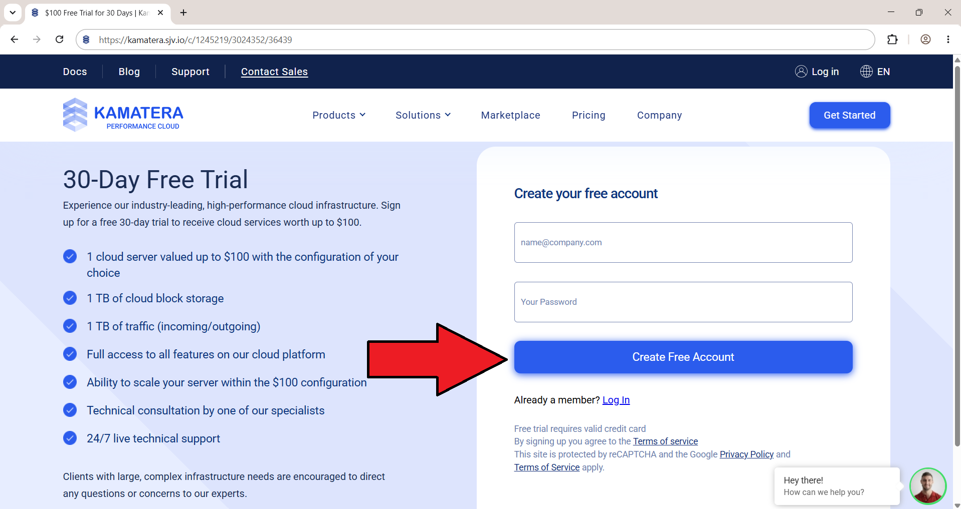 Create account